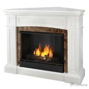    Real Flame Bentley Ventless Gel Fireplace in White
