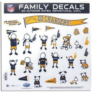  BSS   San Diego Chargers NFL Family Car Decal Set (Large 