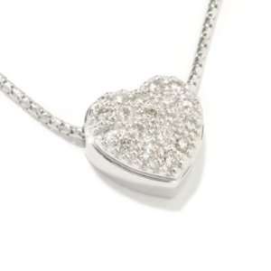  14K White or Yellow Gold Diamond Heart Pendant w/ Chain Jewelry