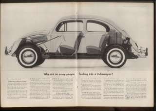 1960 VW Volkswagen Beetle see through car photo vintage ad  