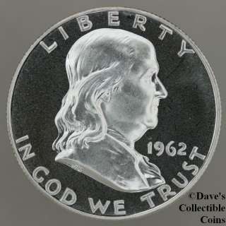 1962 Gem Proof Franklin Silver Half Dollar US Coin #10277058 90  