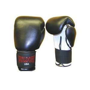 Boxing Gloves in Leather Black 8oz