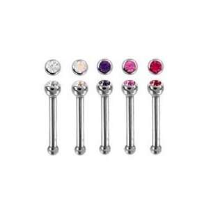   Pink, AB, Cz, Red Surgical Steel piercing rings 20g 20 gauge: Jewelry