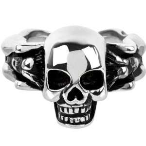   Size 13   Inox Jewelry 316L Stainless Steel Skull Body Ring Jewelry