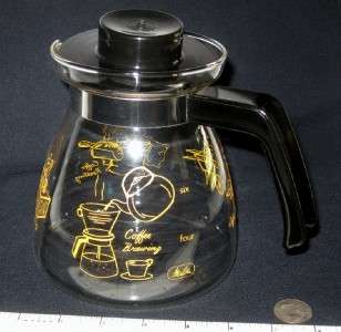   cup GLASS Carafe Coffee Pot n Lid for Cone Filter Maker Brewer