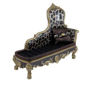 Leopard Print Ring Holder Organizer Jewelry Display Chaise Lounge 