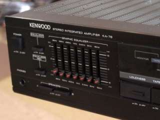 Kenwood KA 76 Stereo Integrated Amplifier KA76  