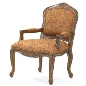  French Provincial Accent Chair / Paisley Fabric