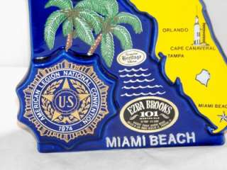 Jim Beam Whiskey Bottle American Legion Convention Miami FLorida 1974 