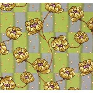 Wide Amy Butler Lotus Water Lilly Brown Fabric By The Yard: amy_butler 