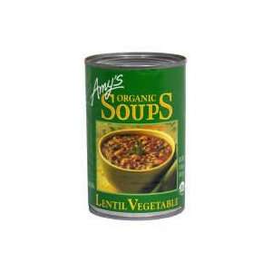  Amys Organic Soups, Lentil Vegetable, 14.5 oz, (pack of 6 