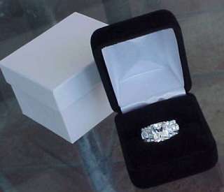   Velvet Longer ENGAGEMENT WEDDING ANNIVERSARY Ring Gift Box  