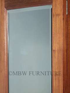 Antique English Mahogany Maple & Co 6.5Ft Armoire Wardrobe w Mirrors 