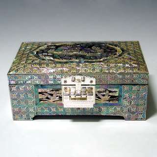   Pearl Womens Embroidery Wooden Jewelry Decorative Trinket Keepsake Box