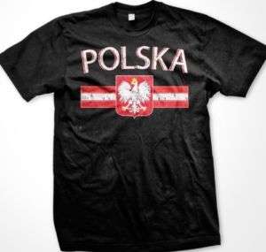 Polska Crest Coat of Arms Mens T Shirt Poland Polish  