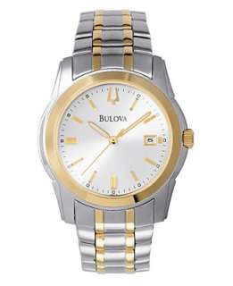 Bulova Watch, Mens Two Tone Stainless Steel Bracelet 98H18   Bulova 