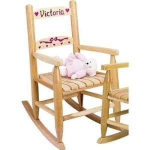   Valentines Day Gift Wooden Rocking Chair W/ hearts 