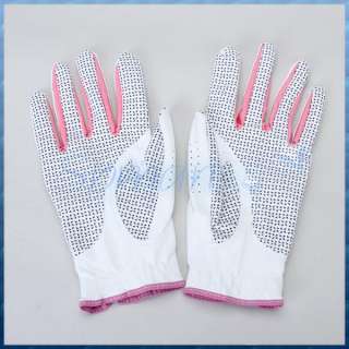 Pair Women Ladies Left/Right Hand Anti Slip Golf Gloves  