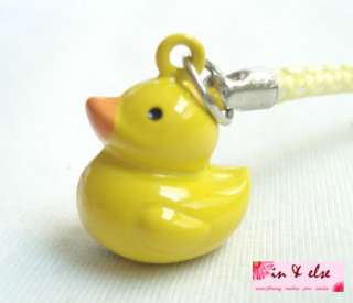 Yellow Duck Bell Mobile Cell Phone Charm Strap / 0.7  