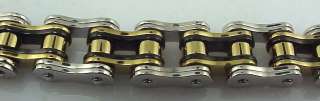 silver black gold 8 5 3 4 wide bike chain bracelet  and it 