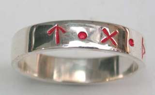 FREE TO BE ME, Norse RUNE magic spell ring, sterling  
