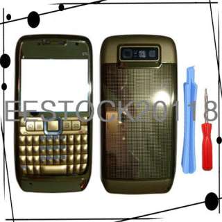 Gold Nokia E71 Fascia Full Housing Case Cover Faceplate + Keypad 