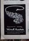   Vintage MARCEL BOUCHER Rhinestone Feather Choker Necklace JEWELRY Ad