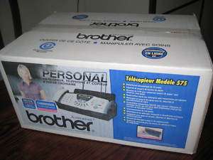 BROTHER FAX 575 PLAIN PAPER FAX PHONE COPIER NEW SEALED 12502612278 
