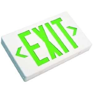   Green Top/Side LED Exit Sign with Battery Backup