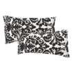 Piece Outdoor Rectangular Pillow Set   Black/White Floral 18