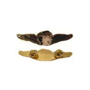  Biker wings Betty Boop pin badge [Bijoux]: Toys & Games