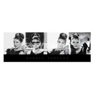  Audrey Hepburn (Black, White & Pink)   Poster (36x12 