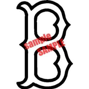  BOSTON RED SOX B MLB TEAM WHITE VINYL DECAL STICKER 