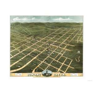  Bowling Green, Kentucky   Panoramic Map Premium Poster 