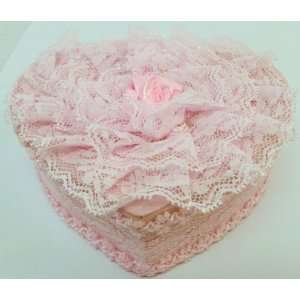  12ct Pink Heart Shaped Lace Boxes