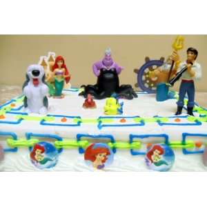  Adorable Disney Little Mermaid 15 Piece Birthday Cake Topper 