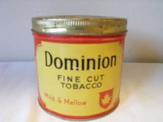 Rare Vintage Dominion Fine Cut Cigarette Tobacco Tin  