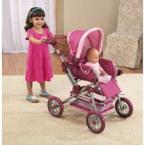  Deluxe Baby Doll Stroller converts 3 ways carriage, stroller 