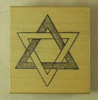 THE ARTIST STAMPS RUBBER STAMP STAR OF DAVID BOLD  