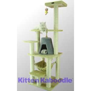  Cat Tree Tower with Sisal Posts, Condo, Hammock and Toy 