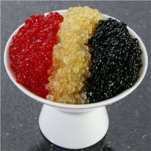 Whitefish Caviar Sampler 6 oz   Golden, Black & Red  