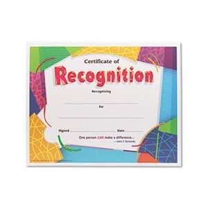  Certificate of Recognition Awards, 8 1/2 x 11, 30/Pack 