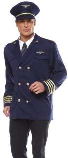 Adult Airline Pilot Captain Mens Halloween Costume 091346960240  