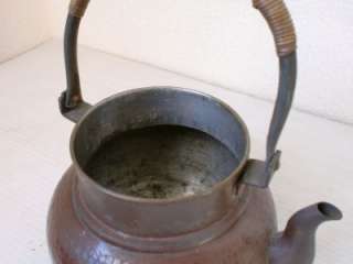 Japanese Vintage Tea Pot / Copper Kettle   Uchidashi Kyusu   k02 