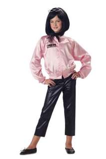 50s Child Grease Pink Satin Jacket Pants Set Costume  