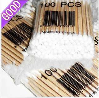100Pcs Cleaning Cosmetic Makeup Cotton Swabs Q tips  