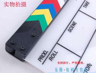 acrylic Clapper board Director TV Film Slate Movie Cut  