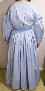 Civil War Era Blue Day Dress Size 10 SASS  