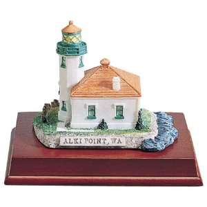  Lighthouse   Alki Point, Wa   Collectible Statue Figurine 