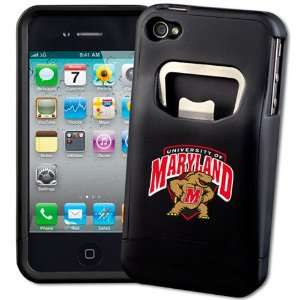  NCAA Maryland Terrapins Black Bottle Opener iPhone 4 Cover 